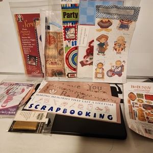 Scrapbooking vintage miscellaneous stickers, cut outs and borders.